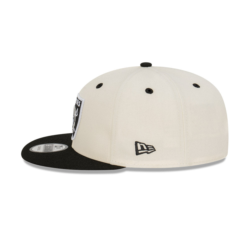 9FIFTY Las Vegas Raiders 2-Tone Black Visor Chrome White Snapback