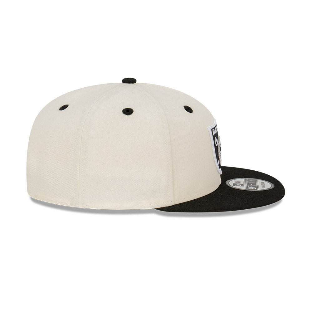 9FIFTY Las Vegas Raiders 2-Tone Black Visor Chrome White Snapback