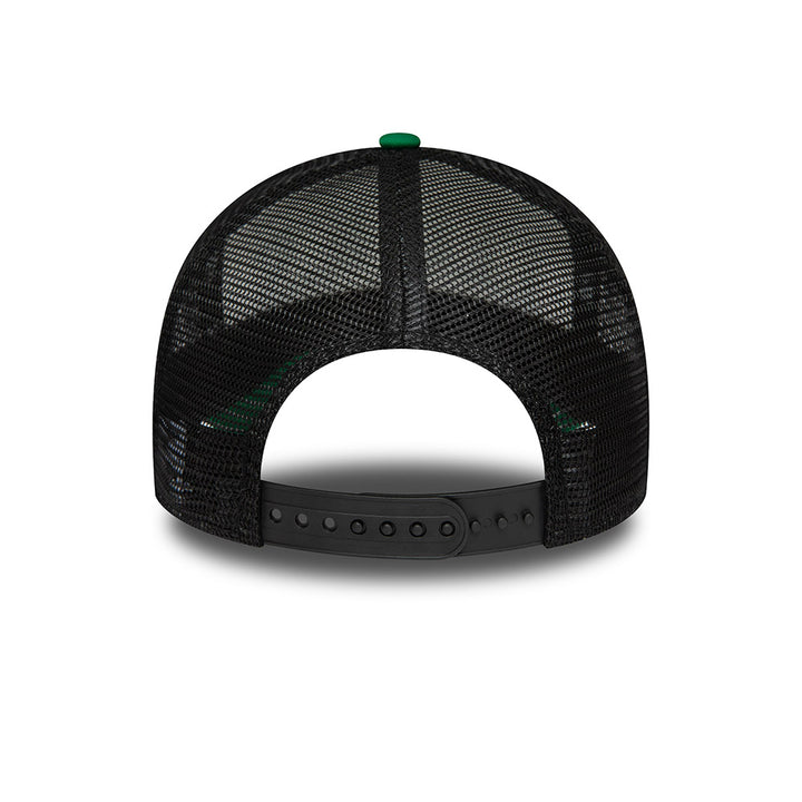 9FORTY E-Frame Trucker Boston Celtics NBA Retro Graphic 2-Tone Black Rear White Snapback