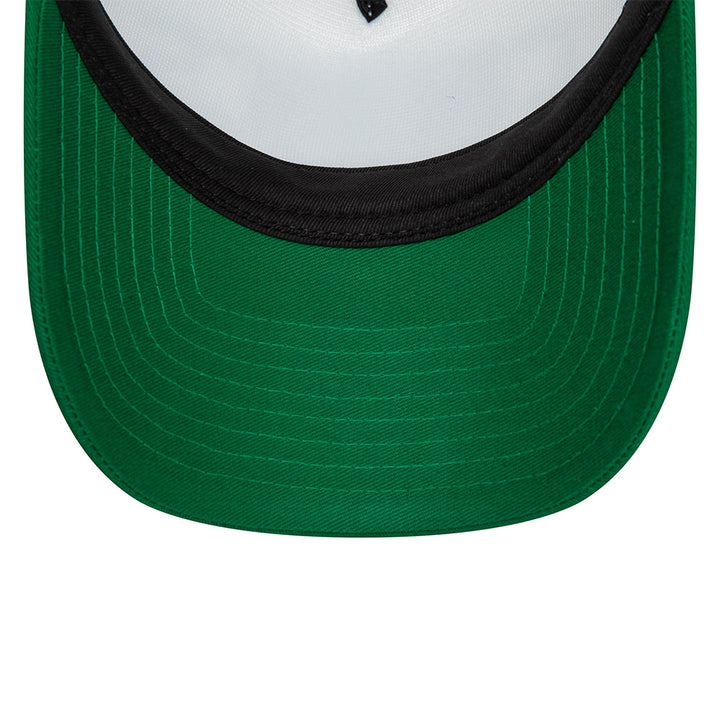 9FORTY E-Frame Trucker Boston Celtics NBA Retro Graphic 2-Tone Black Rear White Snapback