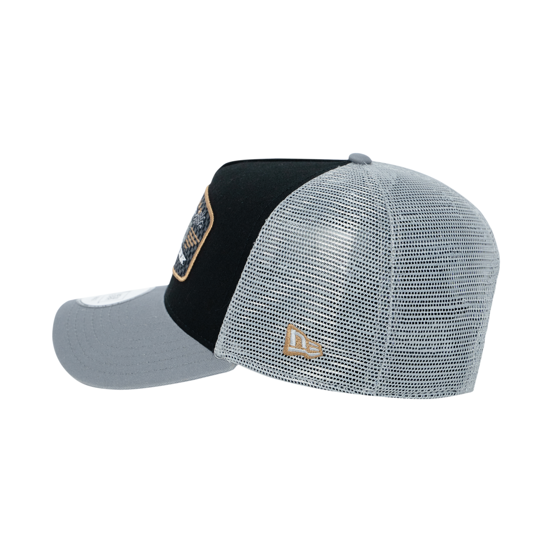 9FORTY E-Frame Trucker New Era Patch Black Snapback