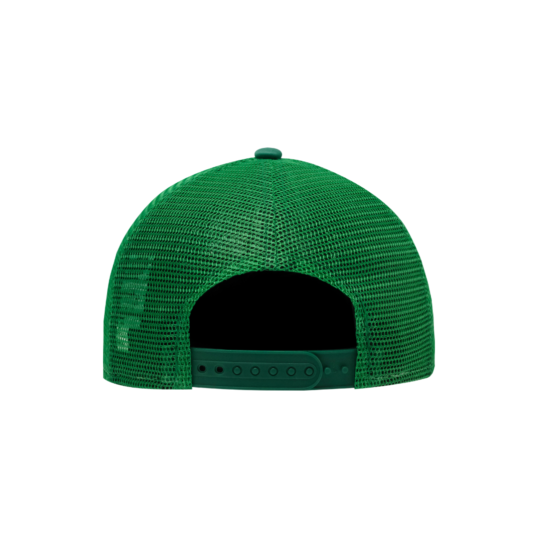9FORTY A-Frame Trucker Oakland Athletics Check Flag Green Snapback