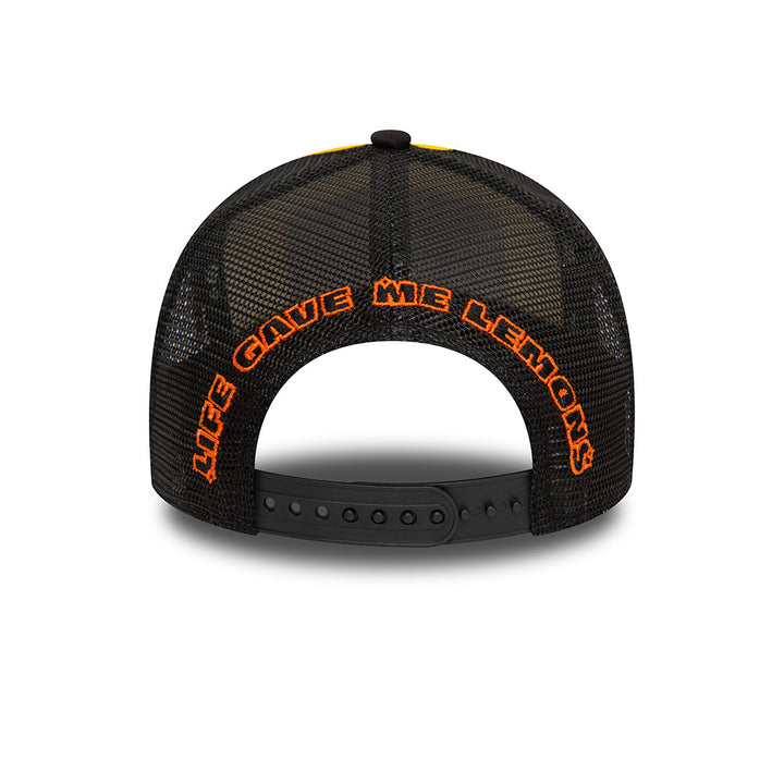 9FORTY E-Frame Trucker Graphic Fruit 2-Tone Black Rear Retro Lemon Snapback
