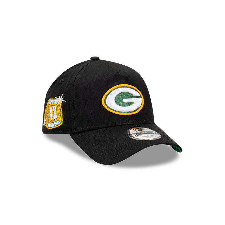 9FORTY A-Frame Green Bay Packers Champs Pack Black Snapback