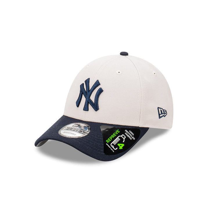 9FORTY New York Yankees 2-Tone Stone Repreve Navy Visor Stone Snapback