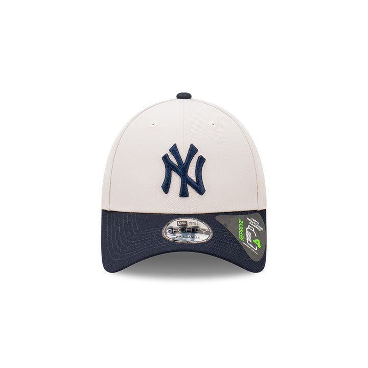 9FORTY New York Yankees 2-Tone Stone Repreve Navy Visor Stone Snapback