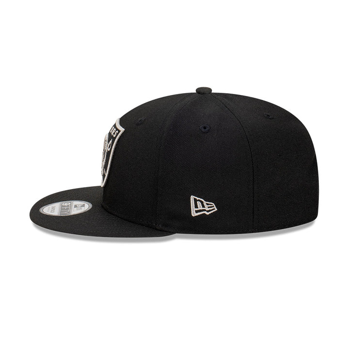 9FIFTY Las Vegas Raiders Gray Outline Repreve Black Snapback