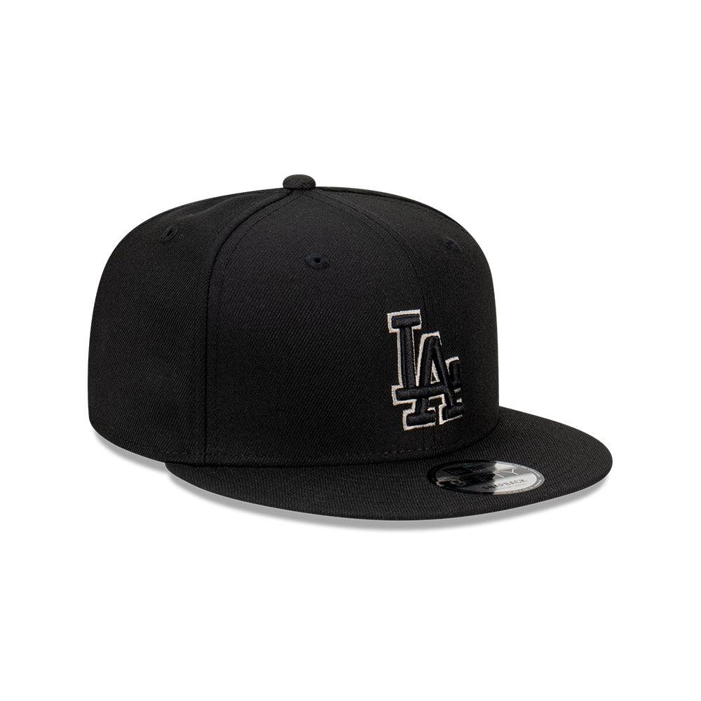 9FIFTY Los Angeles Dodgers Gray Outline Repreve Black Snapback