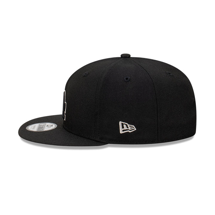 9FIFTY Los Angeles Dodgers Gray Outline Repreve Black Snapback