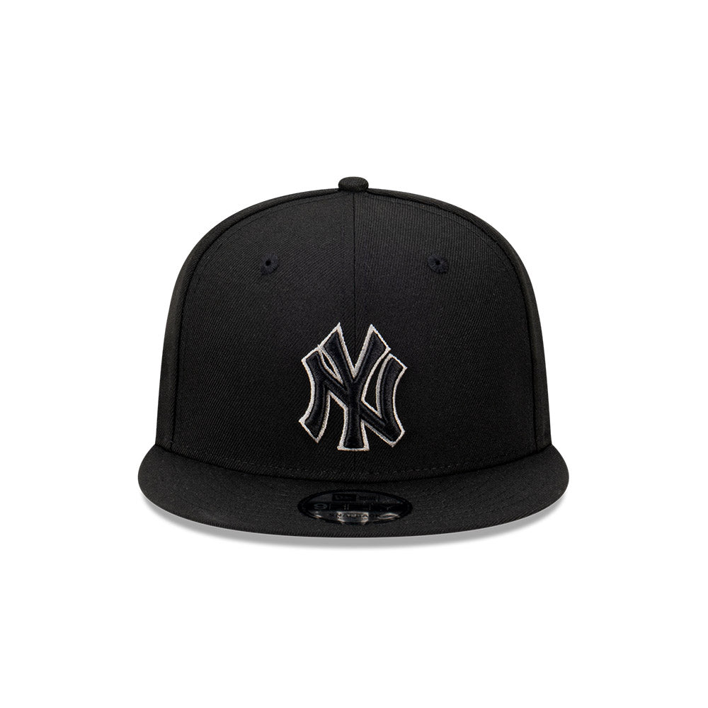 9FIFTY New York Yankees Gray Outline Repreve Black Snapback