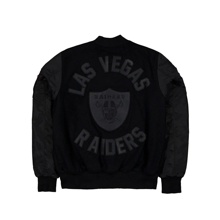 Las Vegas Raiders NFL x Alpha Industries Black Varsity Jacket