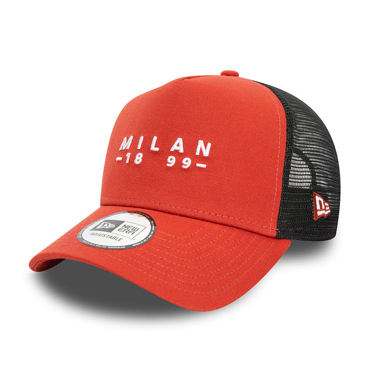 9FORTY E-Frame Trucker AC Milan Scarlet Snapback