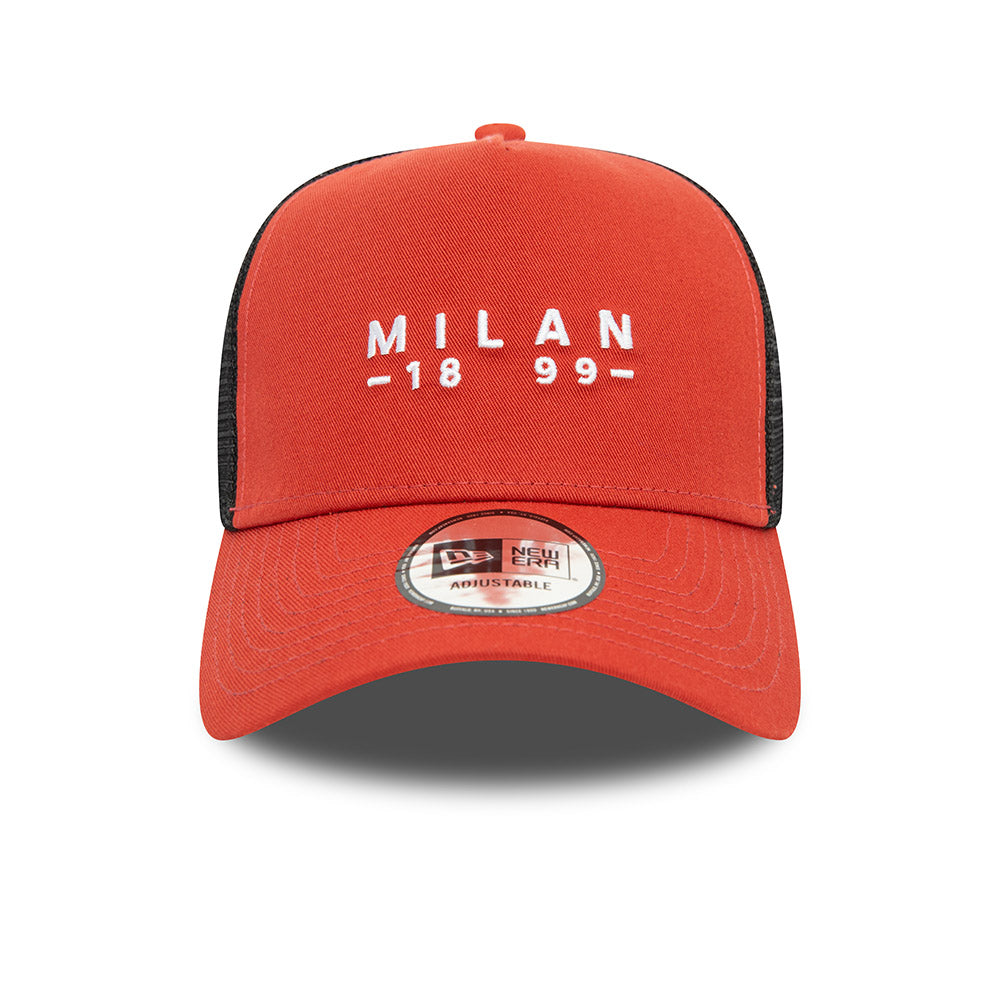 9FORTY E-Frame Trucker AC Milan Scarlet Snapback