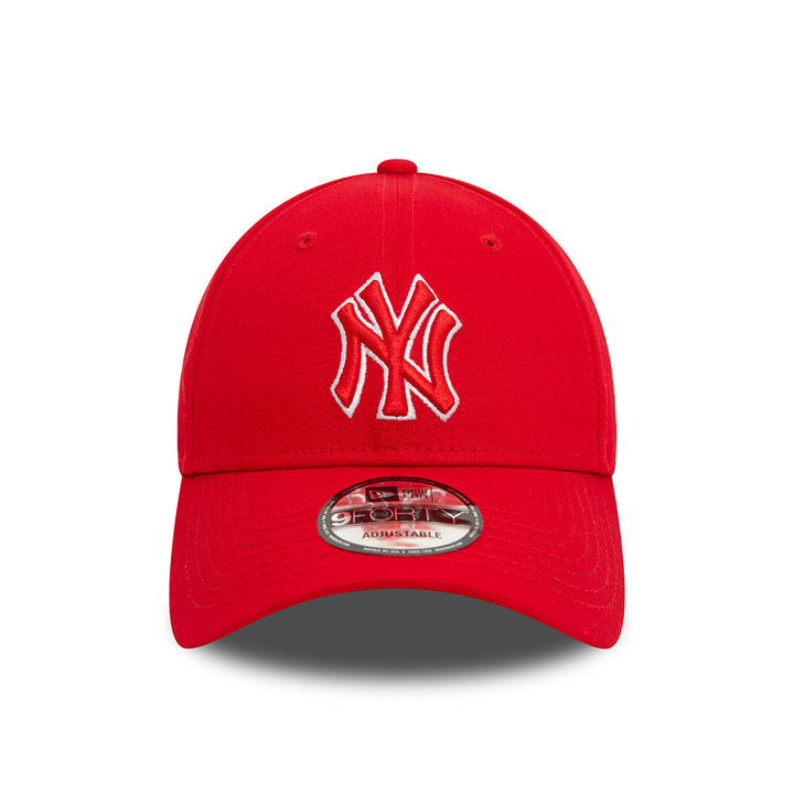 9FORTY New York Yankees Team Outline Scarlet Adjustable