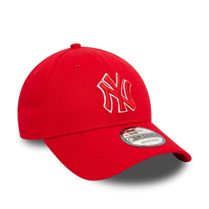 9FORTY New York Yankees Team Outline Scarlet Adjustable