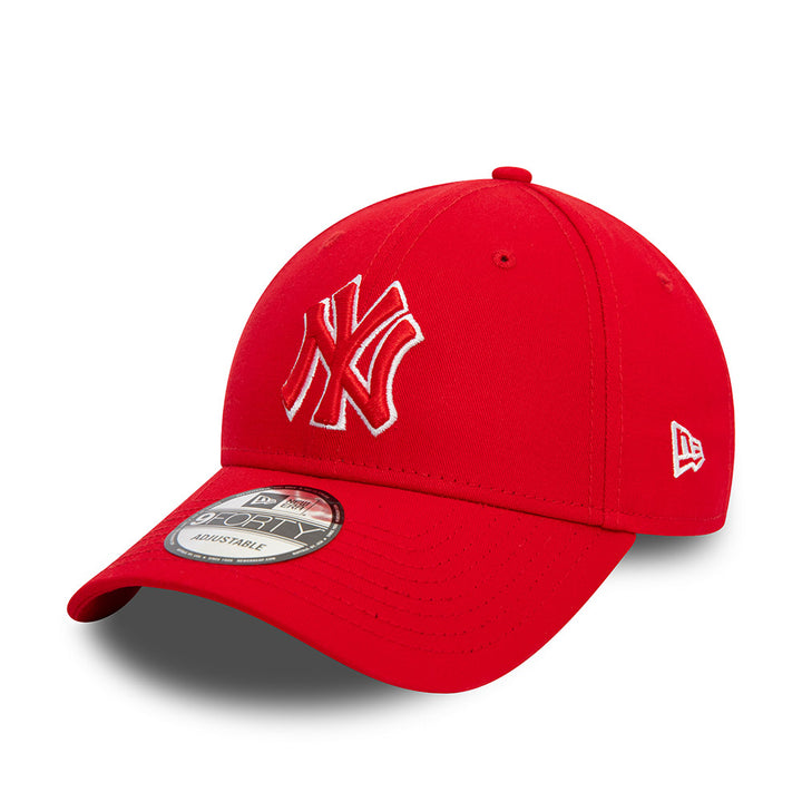 9FORTY New York Yankees Team Outline Scarlet Adjustable
