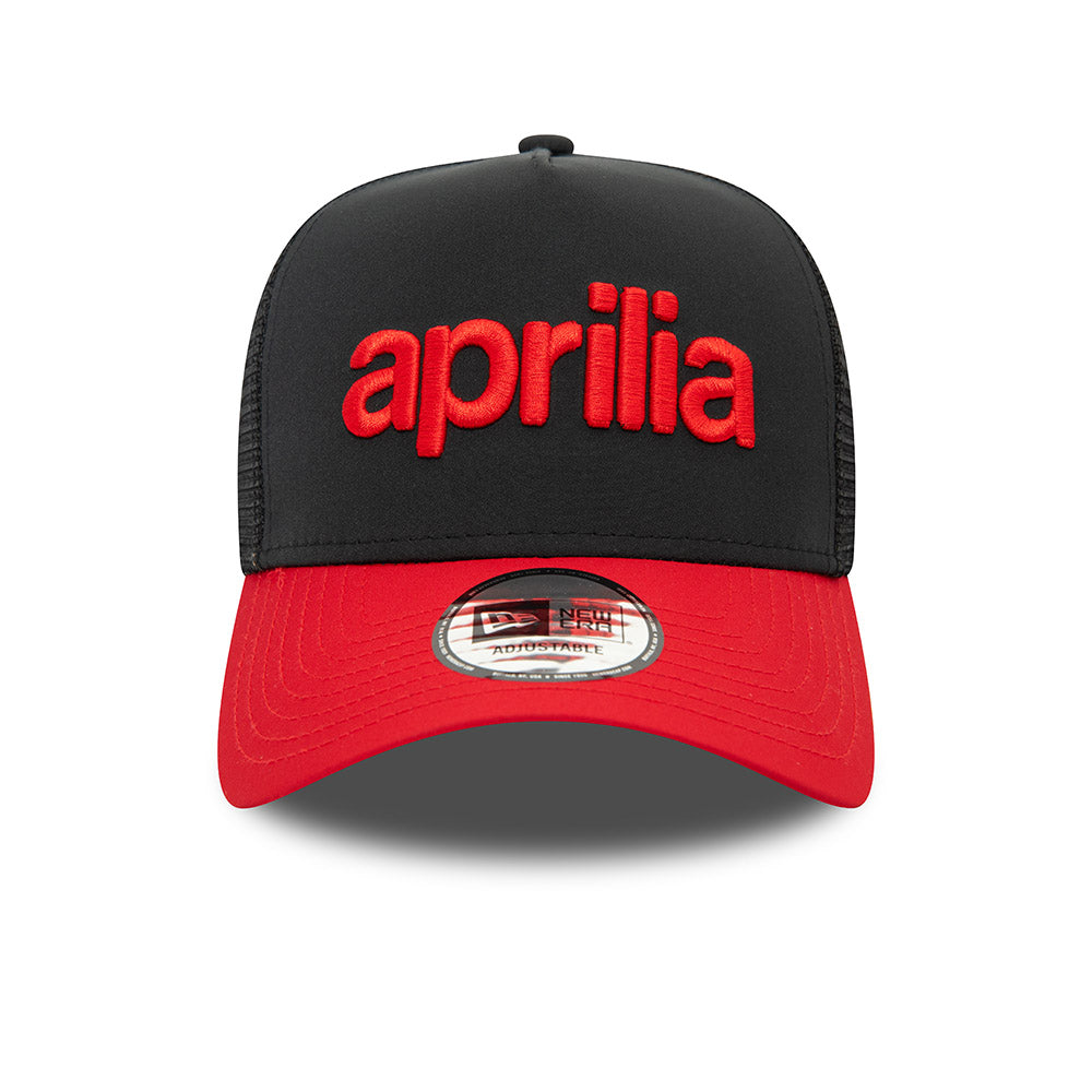 9FORTY E-Frame Trucker Aprilia Crackle Print Black Scarlet Snapback