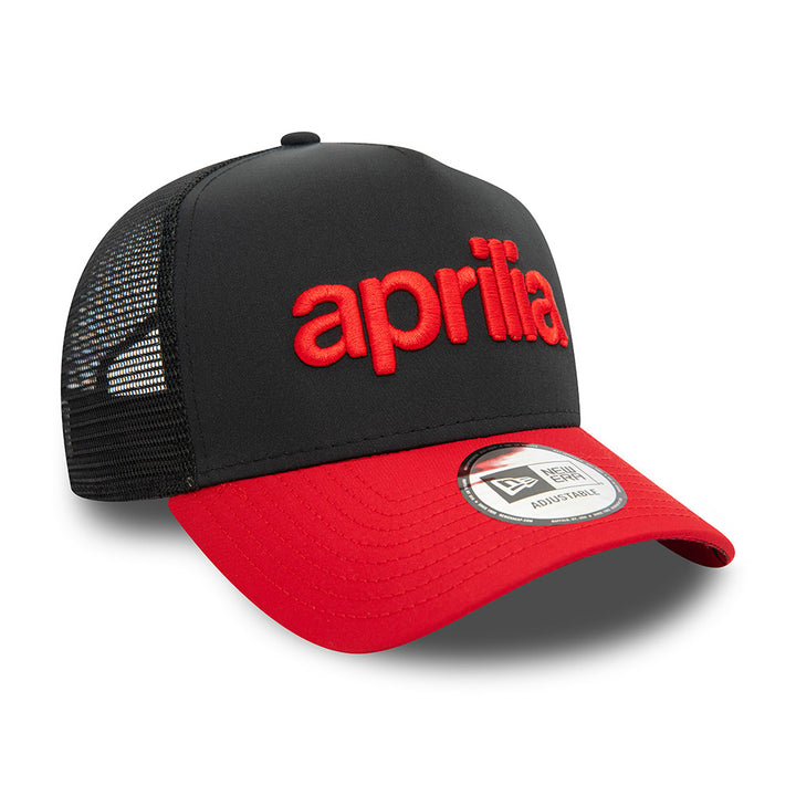 9FORTY E-Frame Trucker Aprilia Crackle Print Black Scarlet Snapback