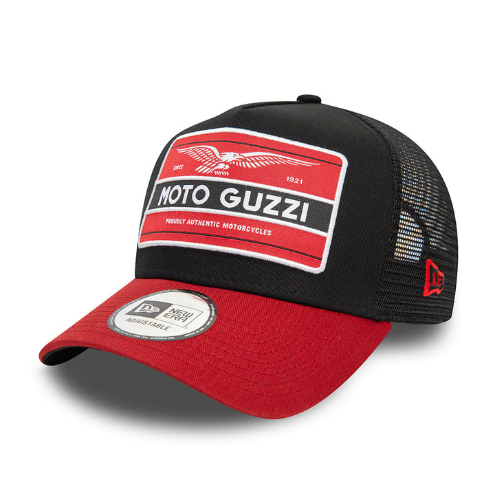 9FORTY E-Frame Trucker Graphic Patch Moto Guzzi Black Scarlet Snapback
