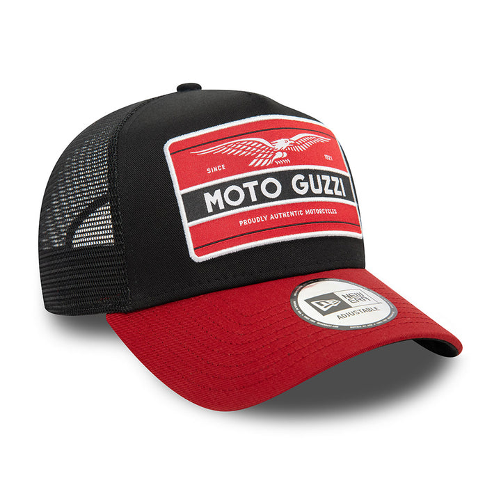 9FORTY E-Frame Trucker Graphic Patch Moto Guzzi Black Scarlet Snapback