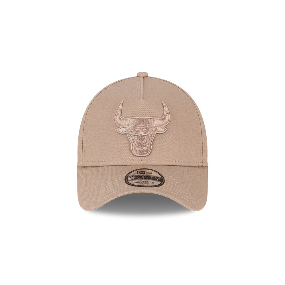 9FORTY A-Frame Chicago Bulls Tonal Emboss Ash Brown Snapback