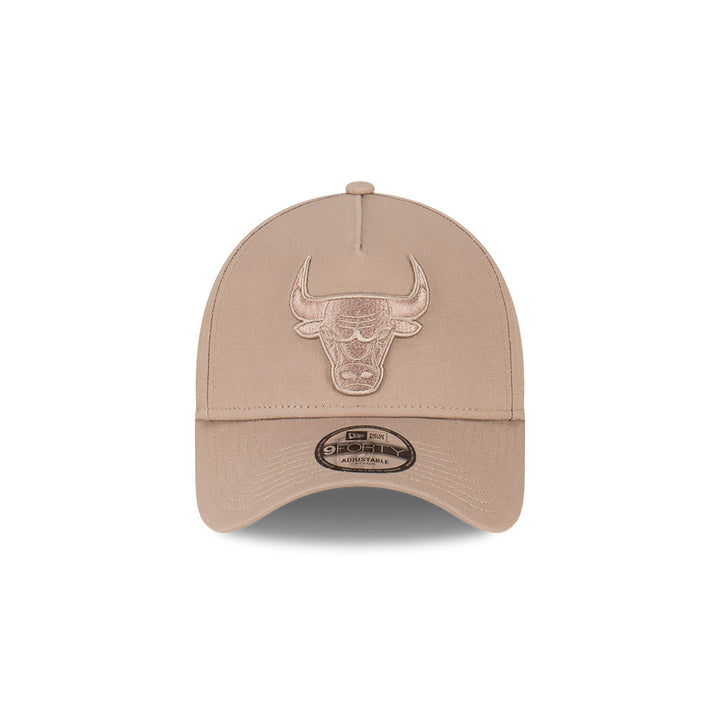 9FORTY A-Frame Chicago Bulls Tonal Emboss Ash Brown Snapback
