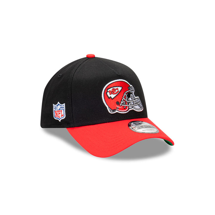 9FORTY A-Frame Kansas City Chiefs NFL Rivalry Black Scarlet Red Snapback