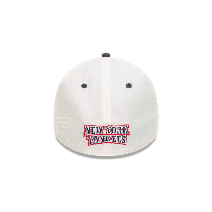 39THIRTY A-Frame New York Yankees 2-Tone Navy Visor Chrome White Fitted