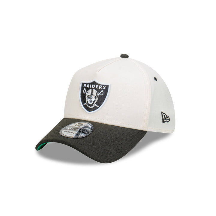 39THIRTY A-Frame Las Vegas Raiders 2-Tone Black Visor Chrome White Fitted