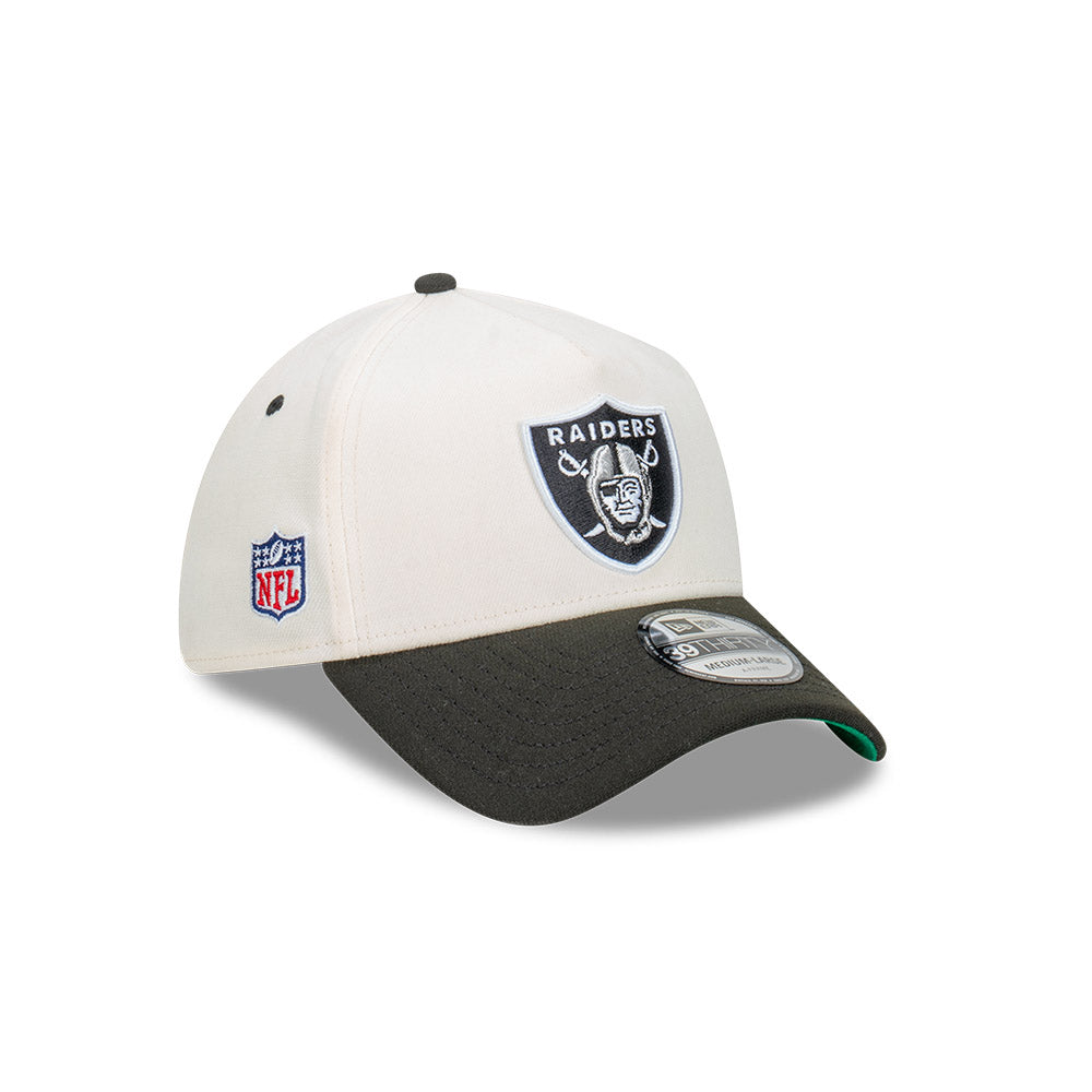 39THIRTY A-Frame Las Vegas Raiders 2-Tone Black Visor Chrome White Fitted