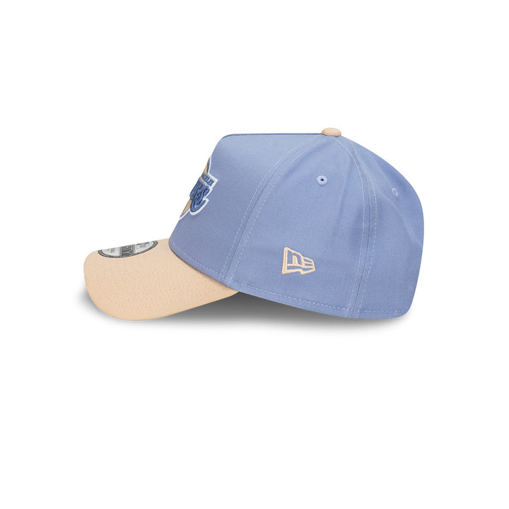9FORTY A-Frame Los Angeles Lakers Blueberry Cream 2-Tone Oat Milk Visor Iris Flower Snapback