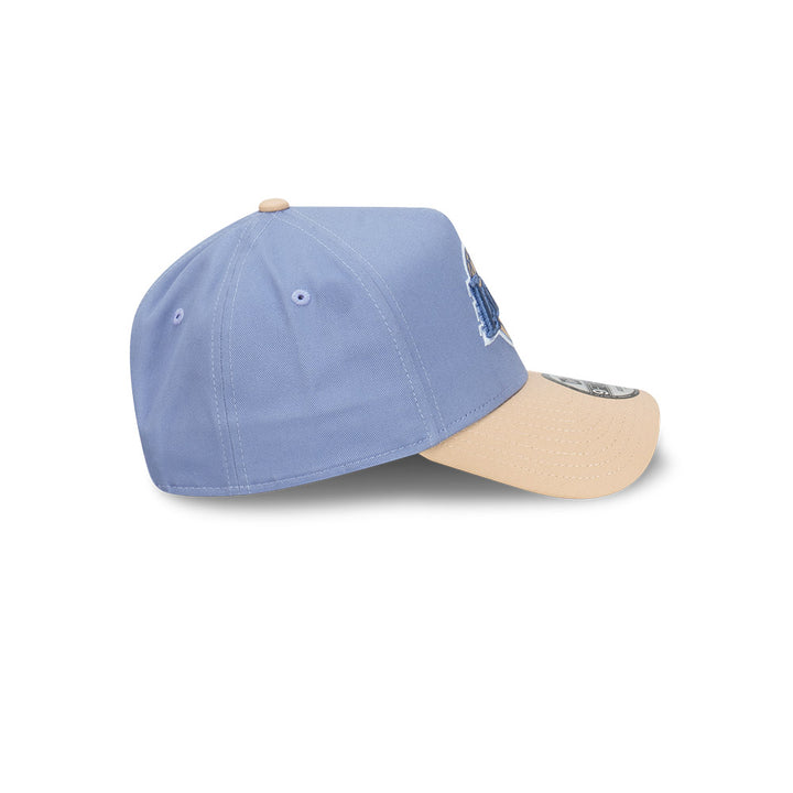 9FORTY A-Frame Los Angeles Lakers Blueberry Cream 2-Tone Oat Milk Visor Iris Flower Snapback