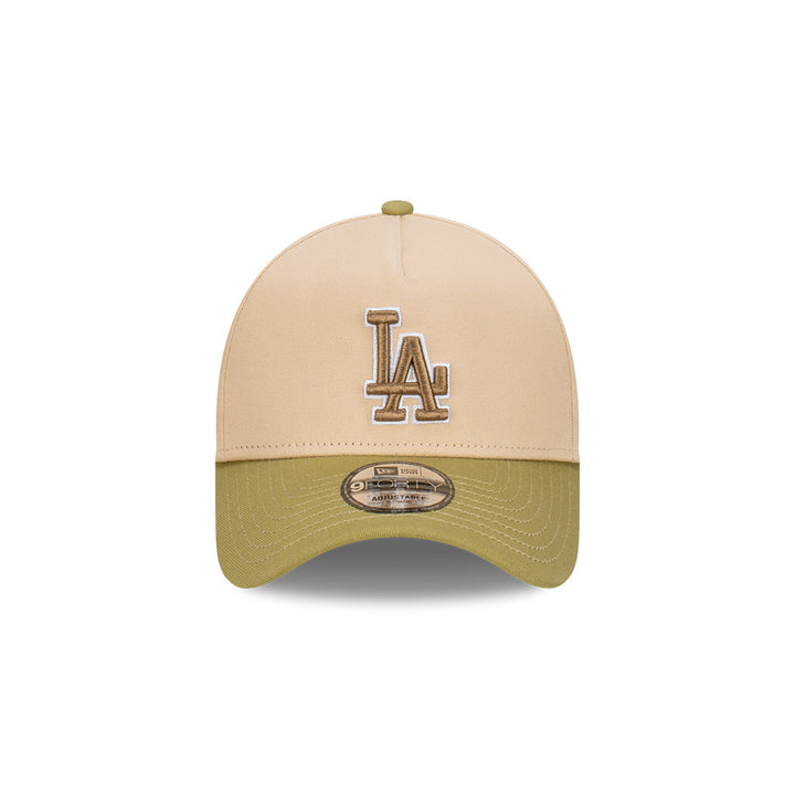 9FORTY A-Frame Los Angeles Dodgers Beansprout 2-Tone Moss Green Visor Oat Milk Snapback