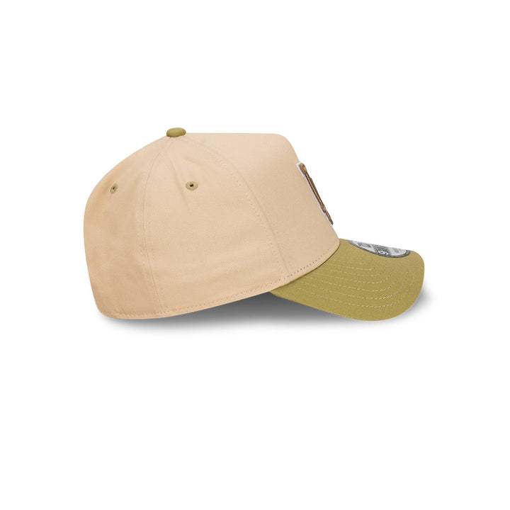 9FORTY A-Frame Los Angeles Dodgers Beansprout 2-Tone Moss Green Visor Oat Milk Snapback