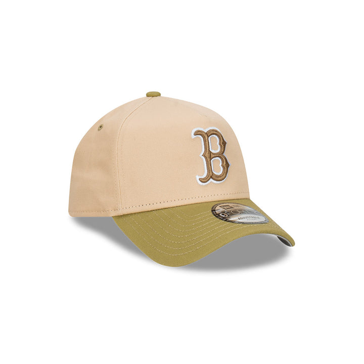 9FORTY A-Frame Boston Red Sox Beansprout 2-Tone Moss Green Visor Oat Milk Snapback