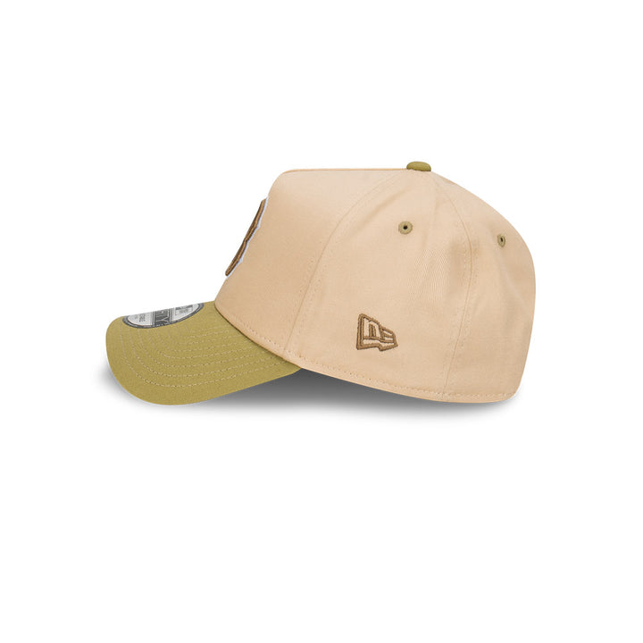 9FORTY A-Frame Boston Red Sox Beansprout 2-Tone Moss Green Visor Oat Milk Snapback