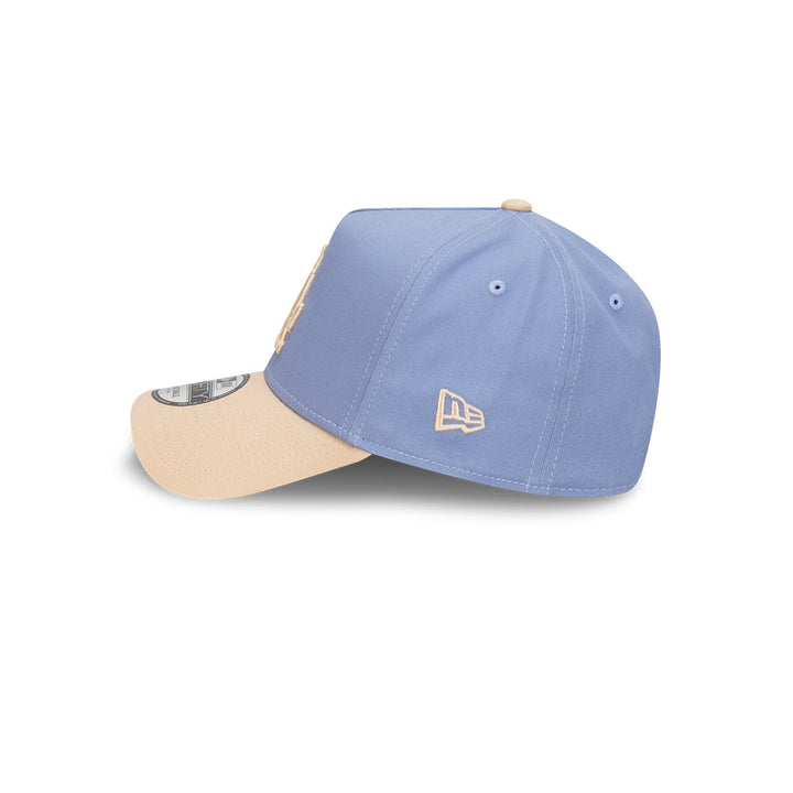 9FORTY A-Frame Los Angeles Dodgers Blueberry Cream 2-Tone Oat Milk Visor Iris Flower Snapback