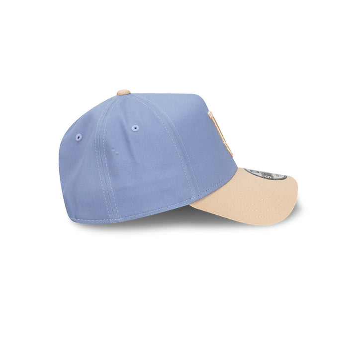 9FORTY A-Frame Los Angeles Dodgers Blueberry Cream 2-Tone Oat Milk Visor Iris Flower Snapback