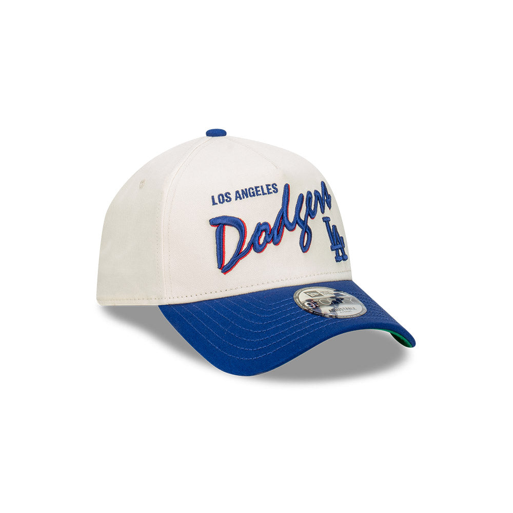 9FORTY A-Frame Los Angeles Dodgers Chrome Script 2-Tone Dark Royal Chrome White
