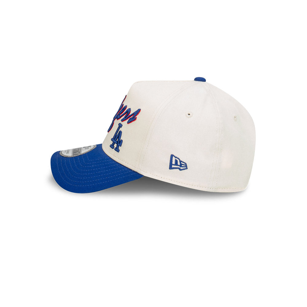 9FORTY A-Frame Los Angeles Dodgers Chrome Script 2-Tone Dark Royal Chrome White
