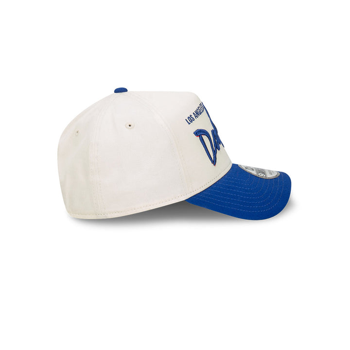 9FORTY A-Frame Los Angeles Dodgers Chrome Script 2-Tone Dark Royal Chrome White