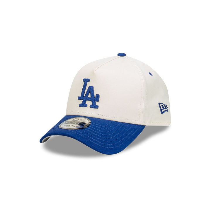 9FORTY A-Frame Los Angeles Dodgers Chrome OTC Chainstitch 2-Tone Navy Visor White Snapback