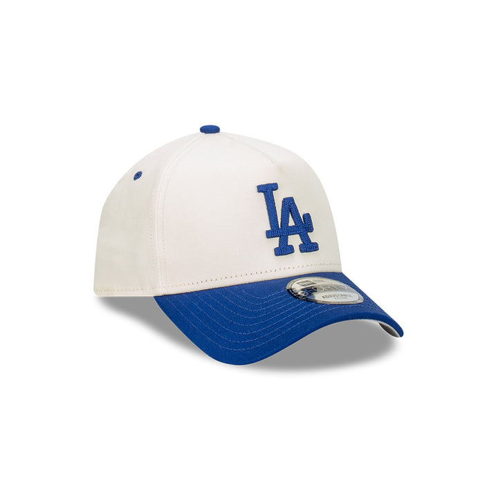9FORTY A-Frame Los Angeles Dodgers Chrome OTC Chainstitch 2-Tone Navy Visor White Snapback