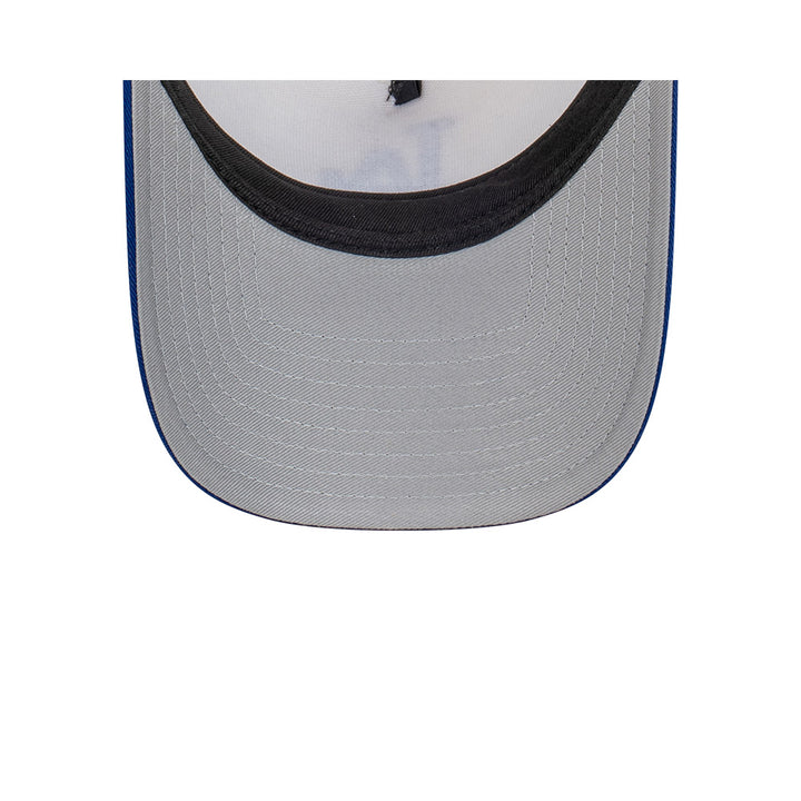 9FORTY A-Frame Los Angeles Dodgers Chrome OTC Chainstitch 2-Tone Navy Visor White Snapback