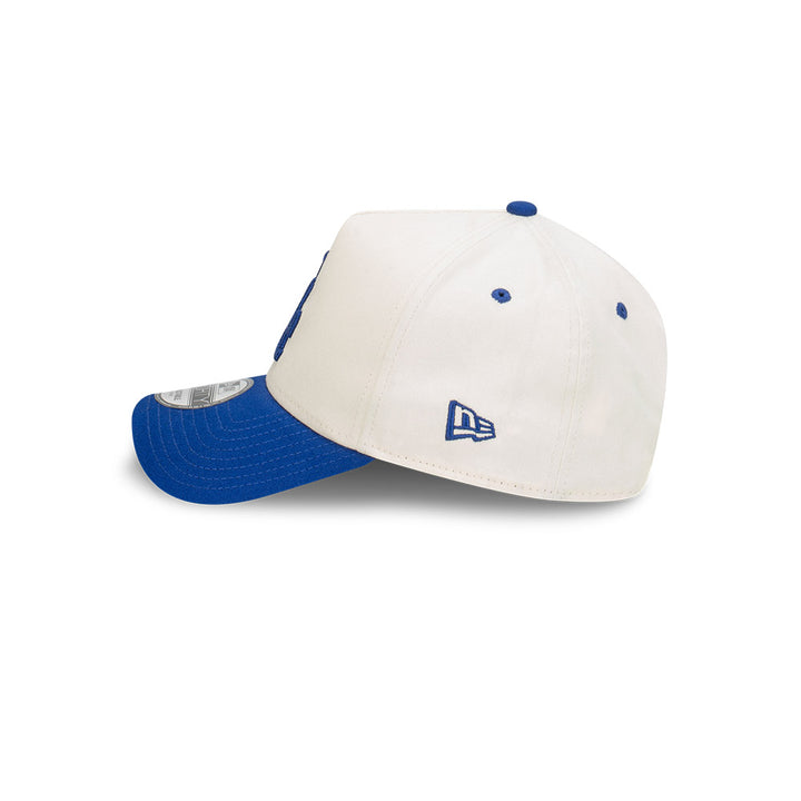9FORTY A-Frame Los Angeles Dodgers Chrome OTC Chainstitch 2-Tone Navy Visor White Snapback