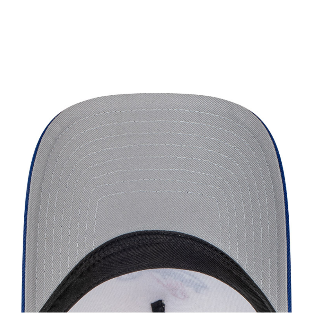 9FORTY Los Angeles Dodgers Wordmark Baseball 2-Tone Dark Royal Visor Chrome White Snapback