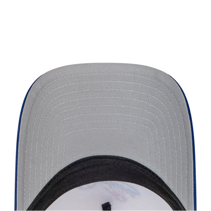 9FORTY Los Angeles Dodgers Wordmark Baseball 2-Tone Dark Royal Visor Chrome White Snapback