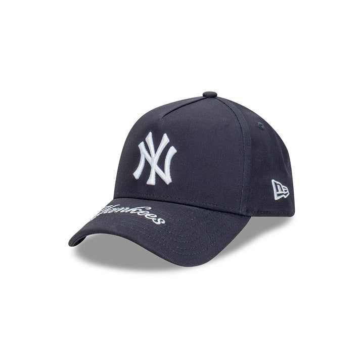 9FORTY A-Frame New York Yankees Team Visor Hit Navy Snapback