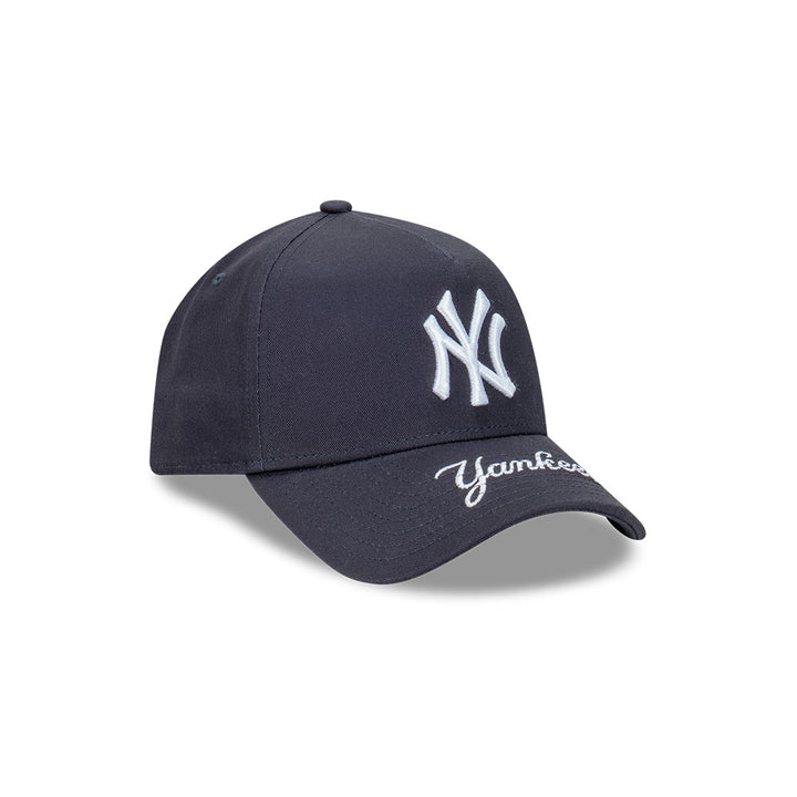 9FORTY A-Frame New York Yankees Team Visor Hit Navy Snapback