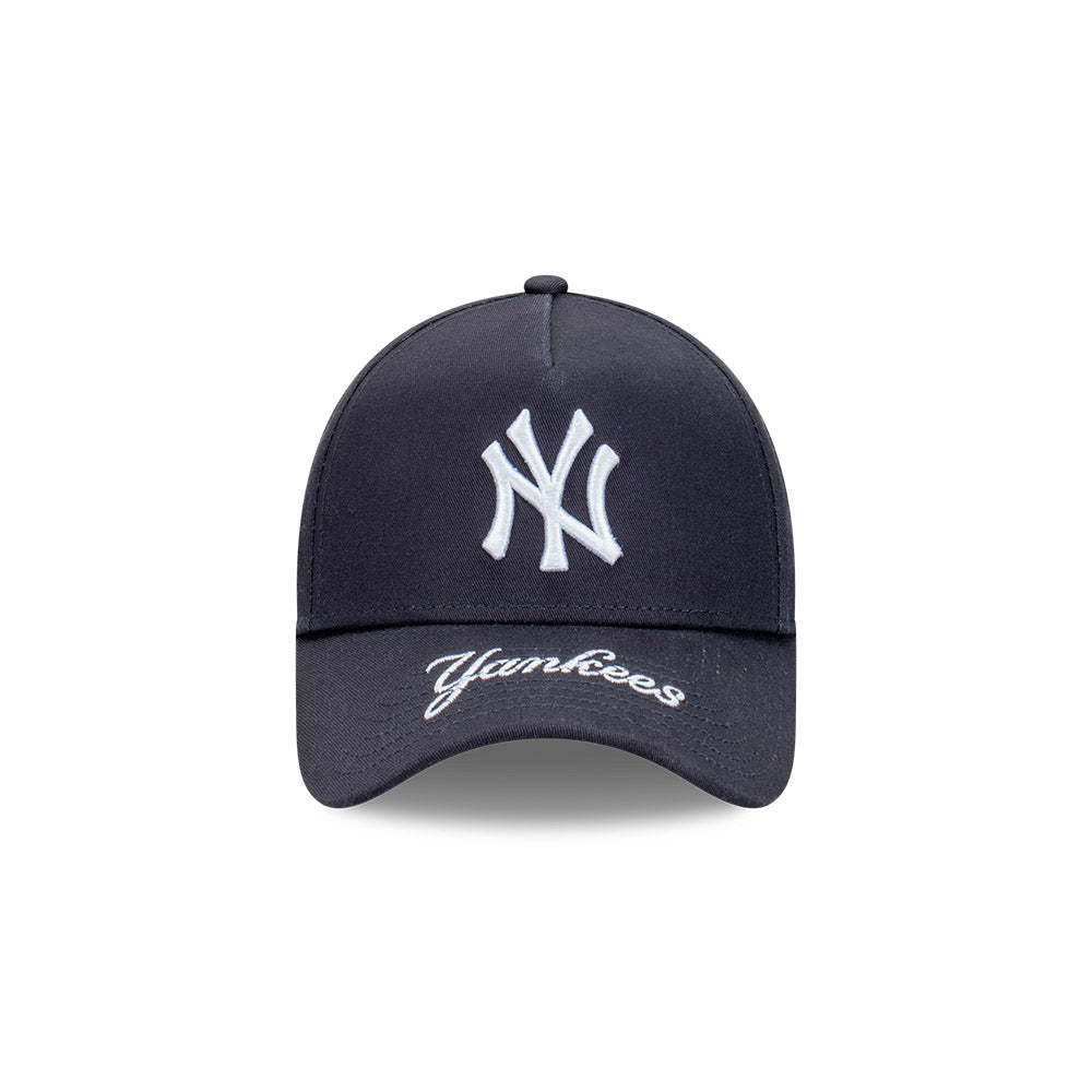 9FORTY A-Frame New York Yankees Team Visor Hit Navy Snapback